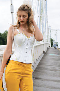 Corset Story WTS922 Historic Embroidered Corset with Shoulder Straps
