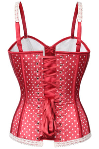 Corset Story FTS117 Red Nordic Polka Dot Overbust Corset