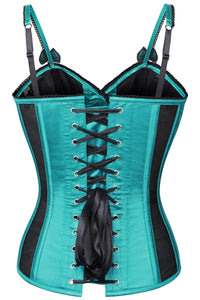 Corset Story FTS203 Emerald Satin Embroidered Overbust Corset